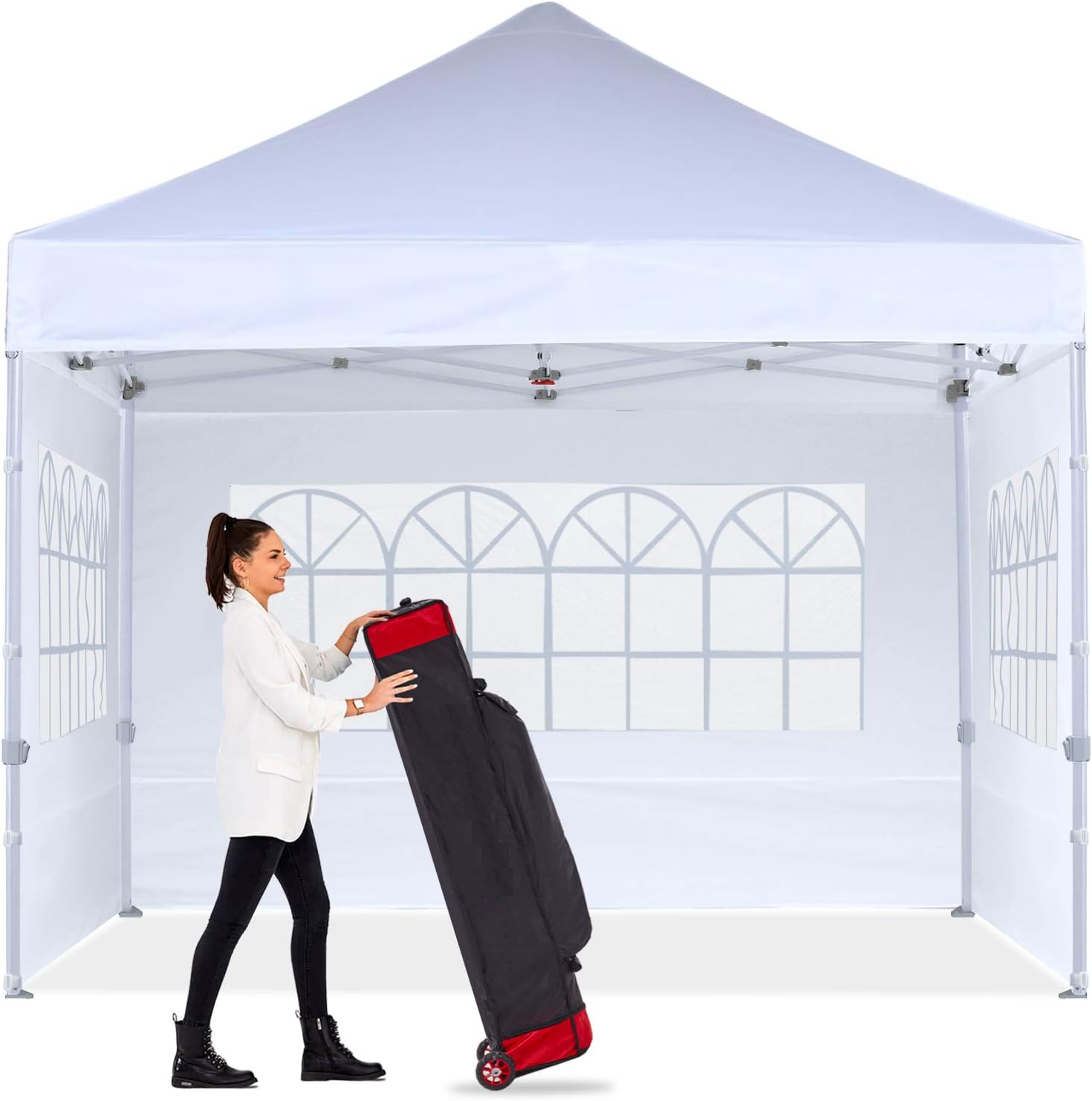 Aluminum Heavy Duty 3X3 Gazebo Tent Outdoor Waterproof With Sides And Door