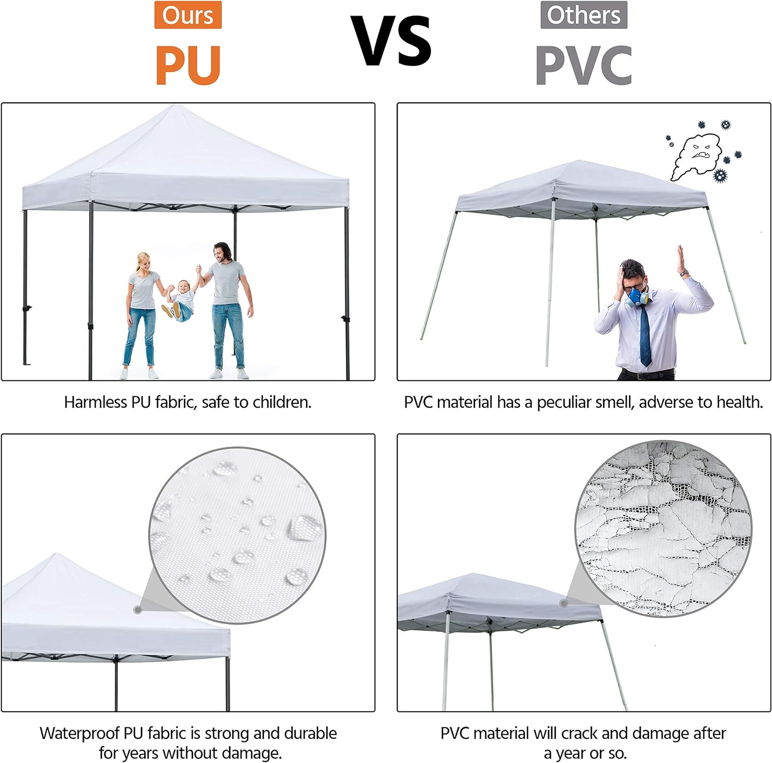 Outdoor Sun Shade Waterproof Beach Tent Gazebo 3X3M Instant Pop Up Gazebo Tent Folding For Events