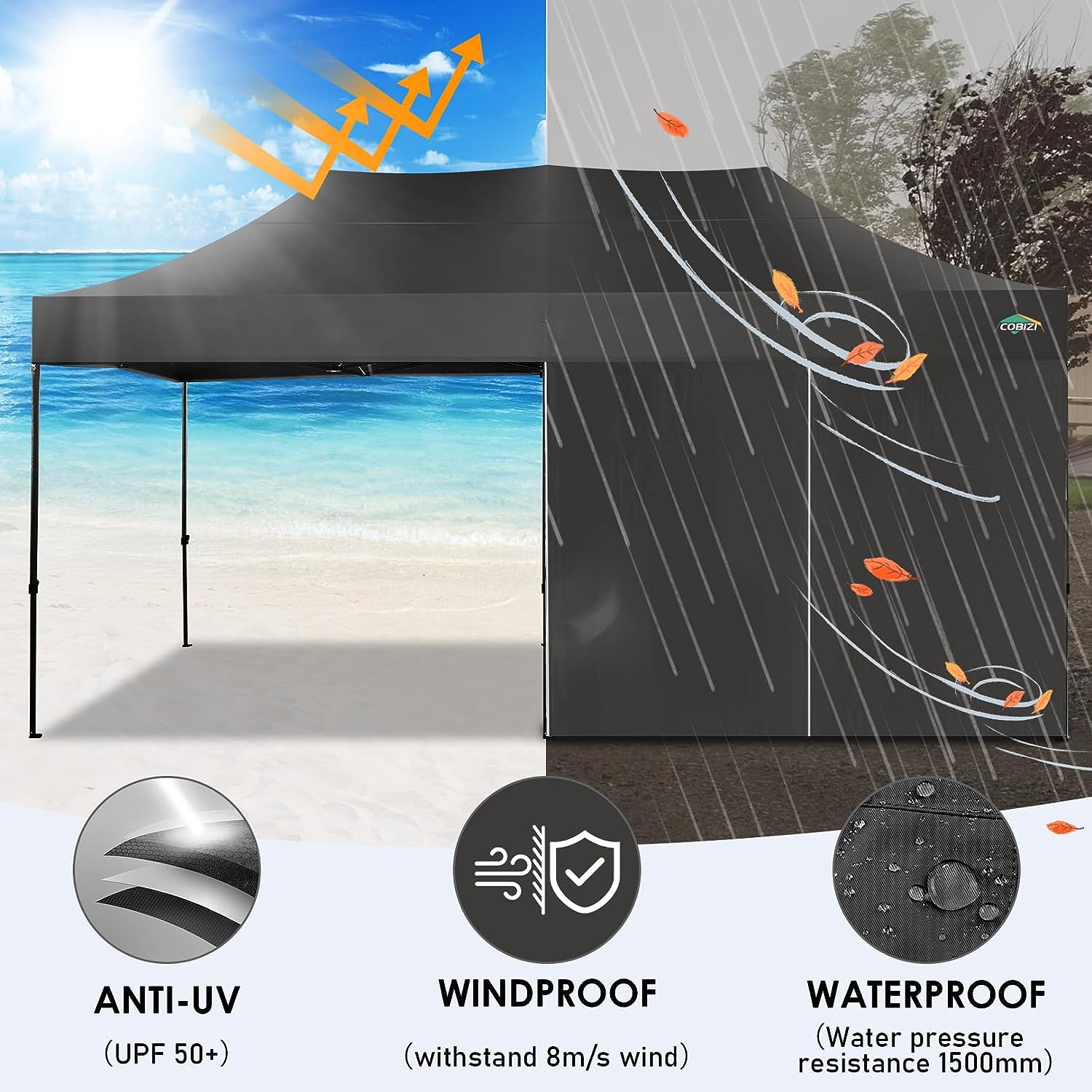 Custom Outdoor Waterproof Portable Pop Up Tent 10X10 Canopy Tents 10X20 For Car Wash Or Parking