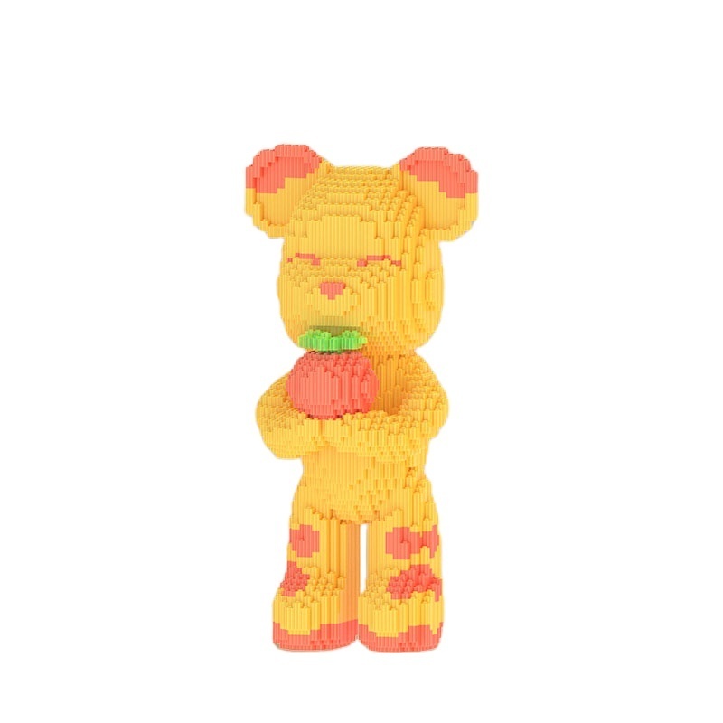 New Arrivals Assembled Mini Legoly Bricks Bear 46cm Collection Micro Building Blocks Bearbrick Figures Toys With LED Light