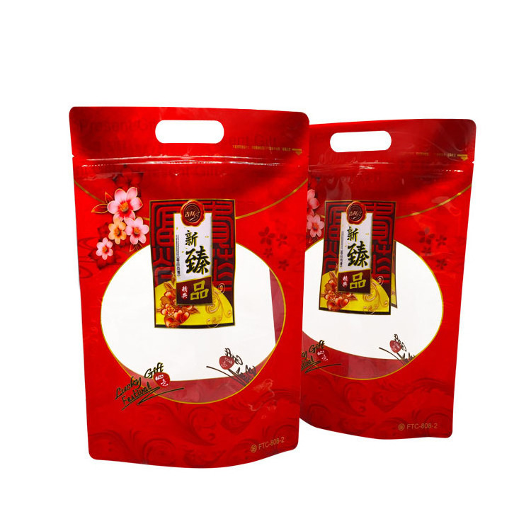 Custom holiday gift bags, candy cookies chocolate from the window bag, festive wedding Dragon Boat Festival red plastic bags