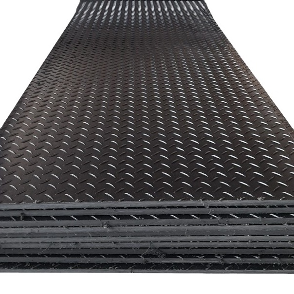 4x8 Ft Ground Protection Mats anti-slip PE  Plastic board  heavy duty excavator swamp HDPE  board protection mats