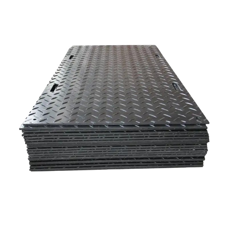 4x8 Ft Ground Protection Mats anti-slip PE  Plastic board  heavy duty excavator swamp HDPE  board protection mats