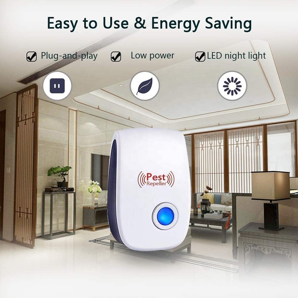 Ultrasonic Pest Repeller Plug in Pest Control for Insect and Spider Mice Flies Roaches Rats