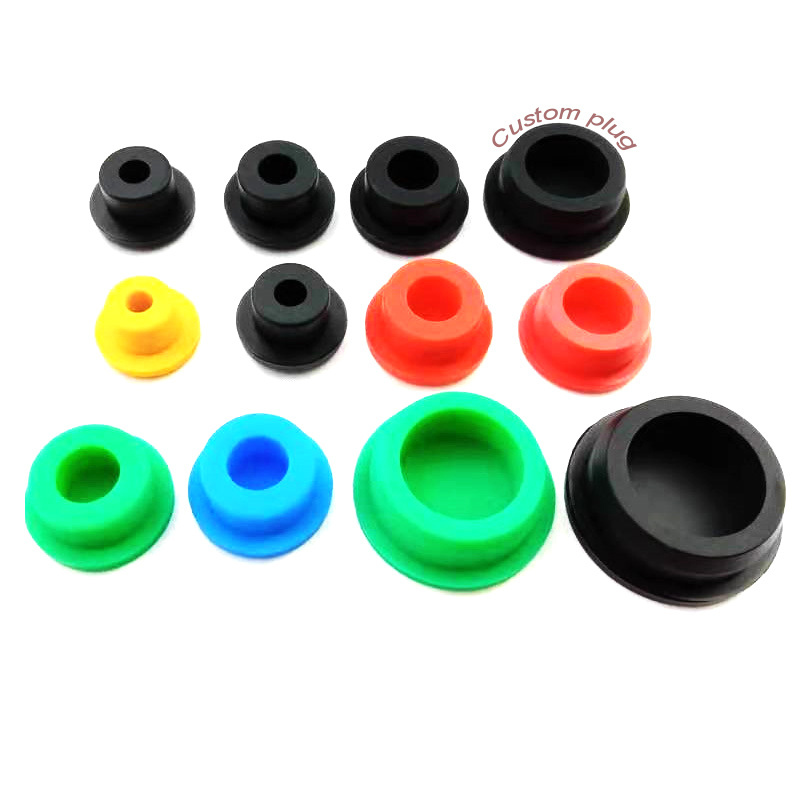 Custom silicone rubber protective sleeve bellows gasket screw wrap rubber stopper out coil foot sleeve