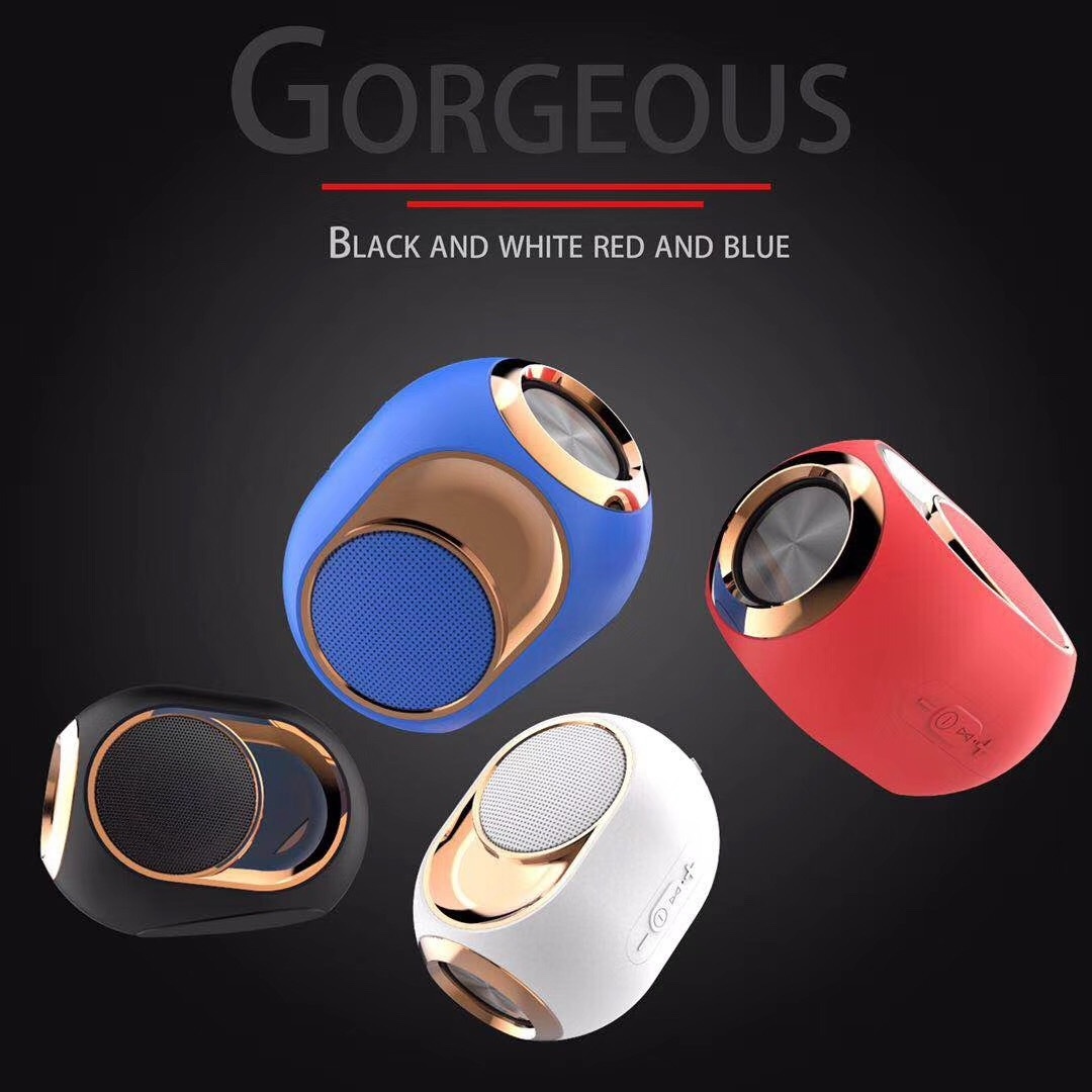 High quality portable golden egg shaped FM radio wireless mini  speaker with  good sound