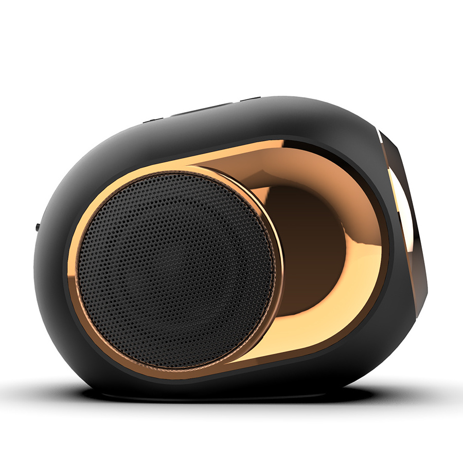 High quality portable golden egg shaped FM radio wireless mini  speaker with  good sound