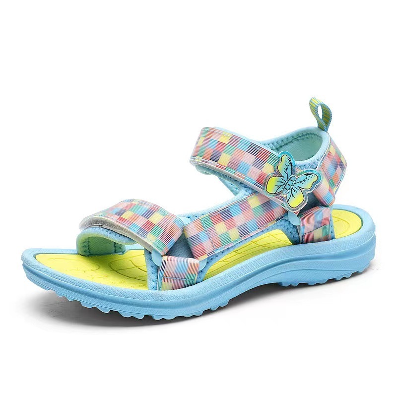 Casual Toddler Shoes PVC Soft Sole Beach Shoes Princess Butterfly Cartoon Girls Fashion Sandal