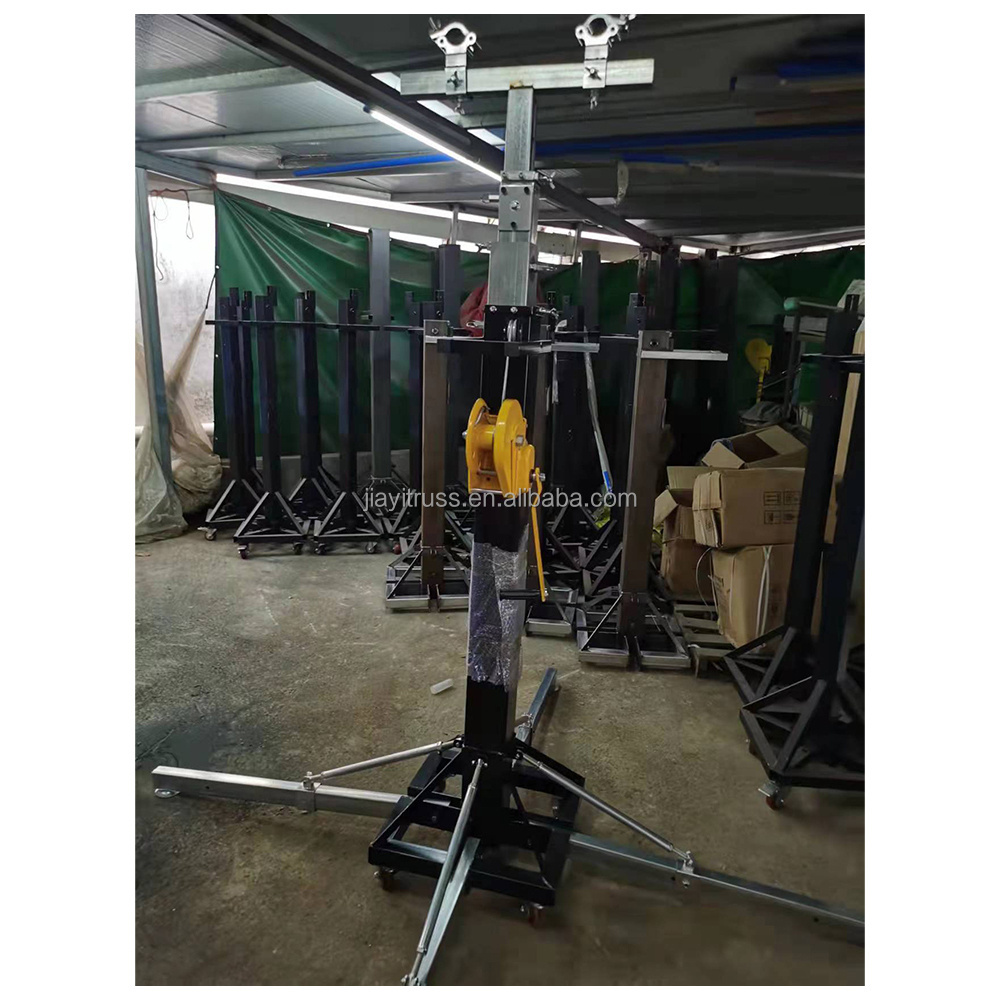 Mobile Telescopic Truss Lift Stand 5.3M Height Dj Lighting Truss Lifting Tower