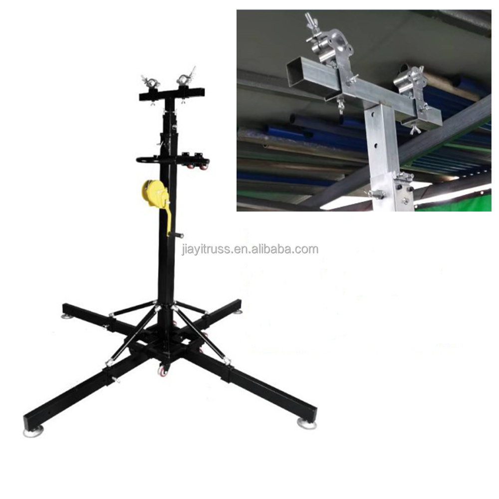 Mobile Telescopic Truss Lift Stand 5.3M Height Dj Lighting Truss Lifting Tower