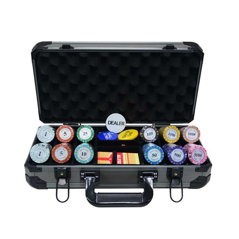 High Quality Customized Thickening Casino Capacity Suitcase Poker Container Manufacturer Box 500pcs Aluminum Poker Chips Case