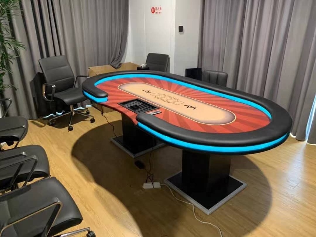 Custom Gambling Poker Table Top Texas Poker Table 10 Players For Sale Modern Deluxe Poker Table