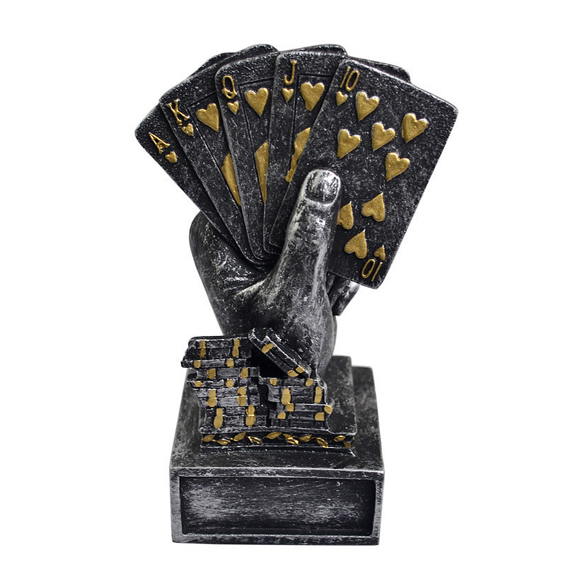 Premium Quality Metal Customized Logo Award Trophy for Home Game Poker  Events for Home Decorations