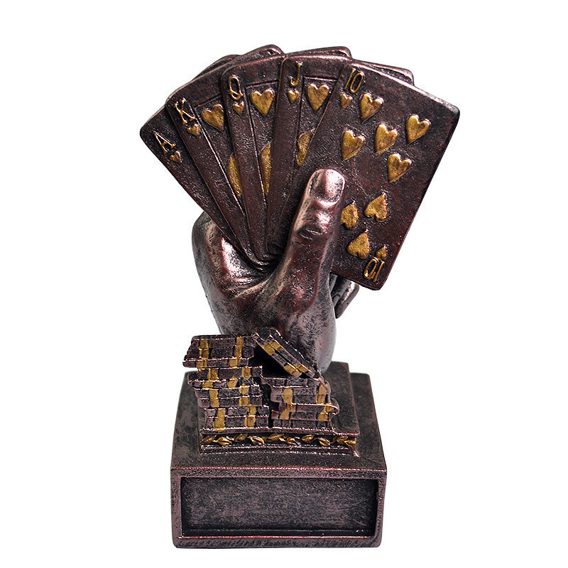 Premium Quality Metal Customized Logo Award Trophy for Home Game Poker  Events for Home Decorations