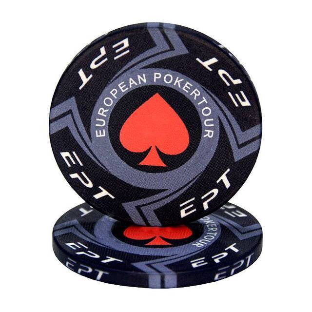 High Quality Ceramic Poker Chips Custom EPT Casino European Round Hot Texas Coins Professional  Poker Chip Without Denomination