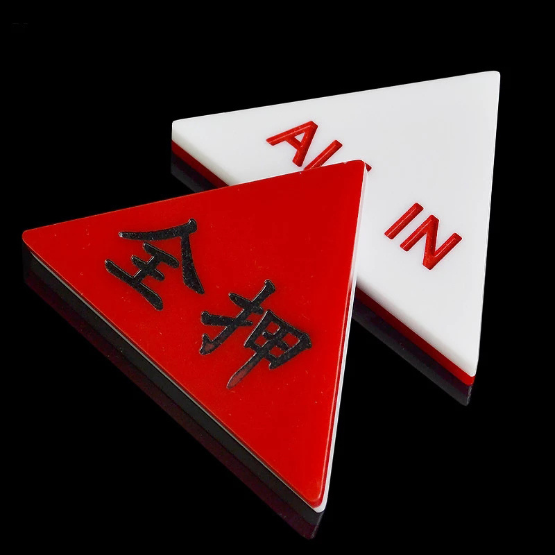 High Quality Casino Acrylic Pressing All In Poker Cards Guard Dealer Button-Peach Heart Coins Wholesale 1pcs