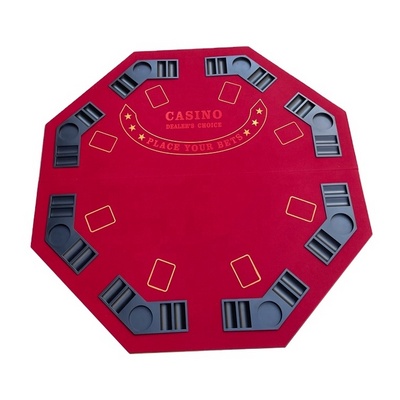 Hot Sale 48" Octagonal Blackjack Poker Table Casino Waterproof Gambling Poker Tables Accessories Foldable Table Top Supplier