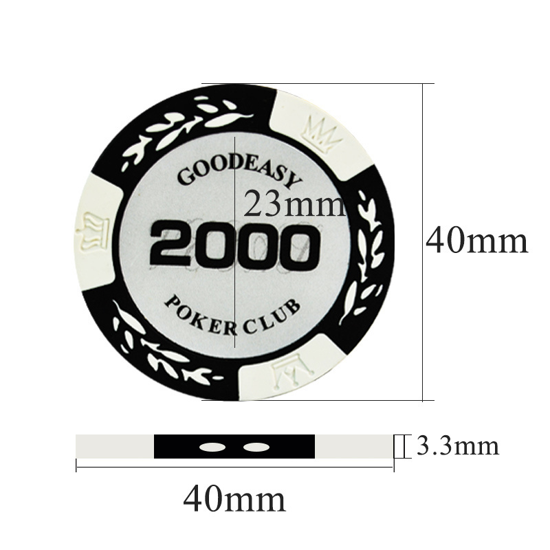 23mm Hold'em Sticker Clay Desert Palms Plaques Acrylic In Aluminium Case Board Games Marker Blank Poker Chips Set