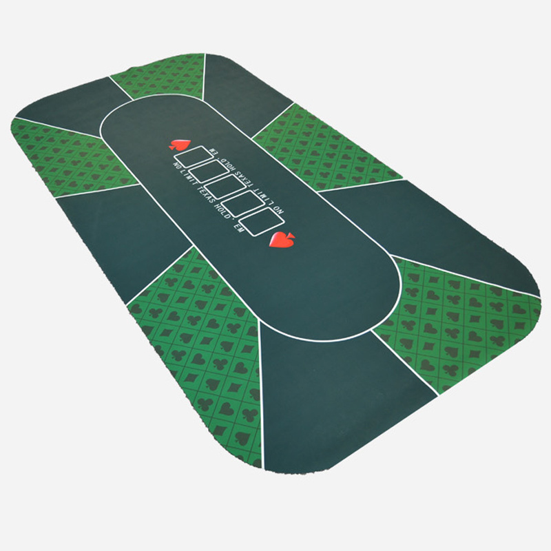 High Quality 180*90cm Suede Rubber Poker Mat Texas Hold'em Casino Poker Table cloth Green Board Game Pad Mat with Flower Pattern