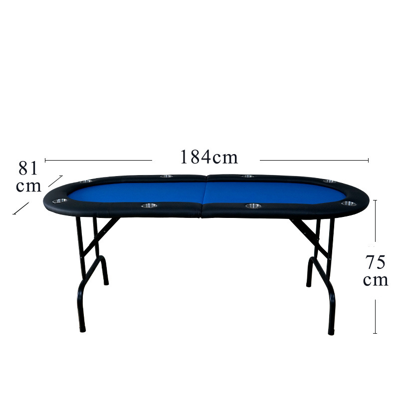 Hot Sale 184*81*75cm Casino Foldable Custom Texas Hold'em Baccarat Wood Poker Table with legs Professional Deluxe Poker Table