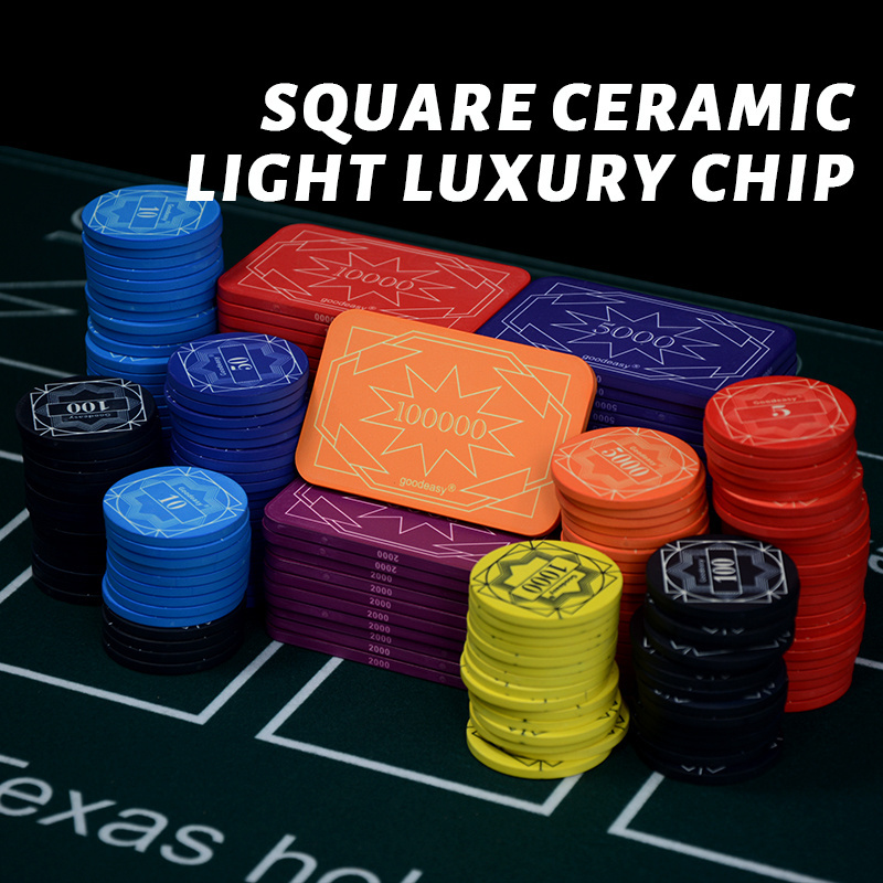 Square Ceramic Ept Blanks Goodeasy Poker Chips Custom Made Poker Coins Printed Poker Chip Set Monte Carlo For Casino Sublimation