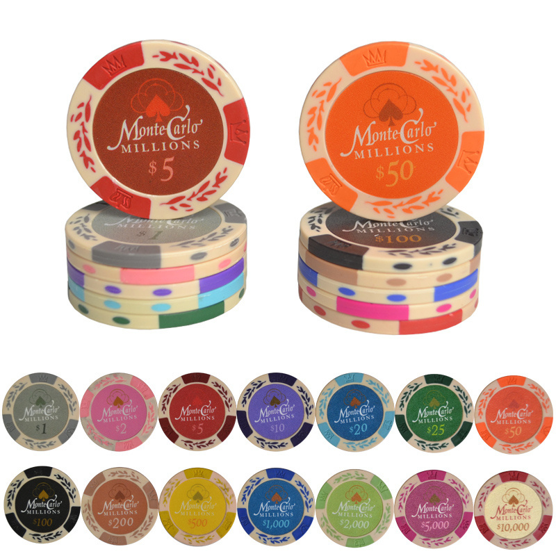 JY Poker Chips China Supplier Wholesale 14g Monte Carlo Blank Custom Logo Cheap Clay Composite Poker Chips