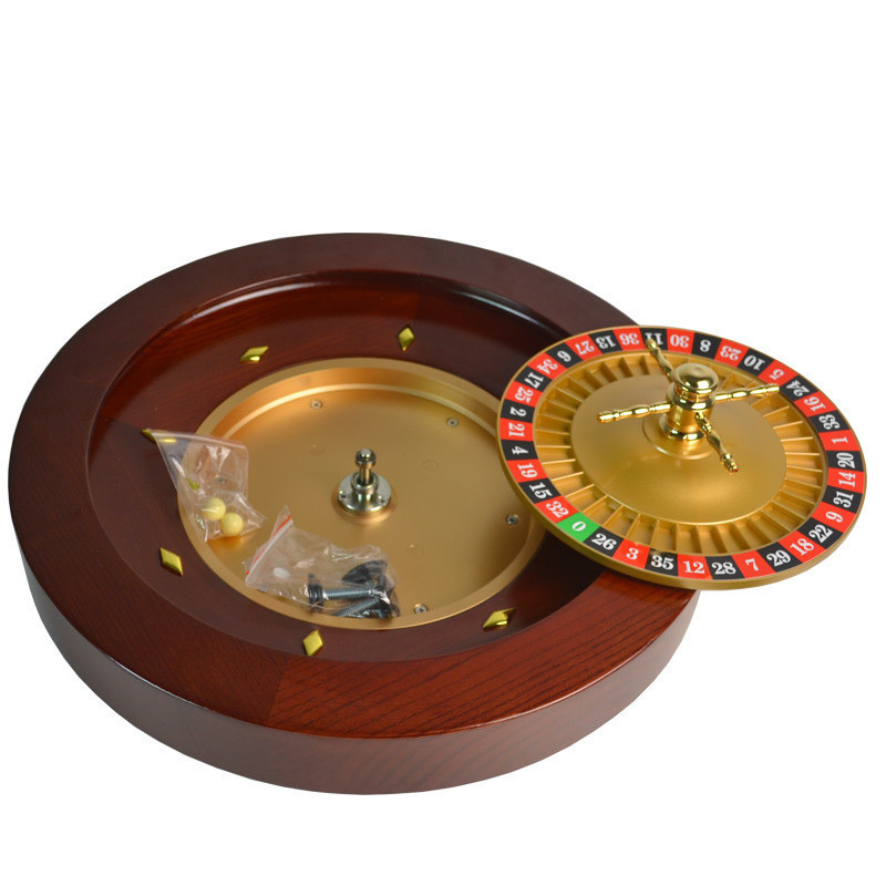 45*8.5cm Casino Wooden Roulette Poker Chips Set Roulette Casino Roulette Wheel Wood Bingo Game Entertainment Party Game 1pcs