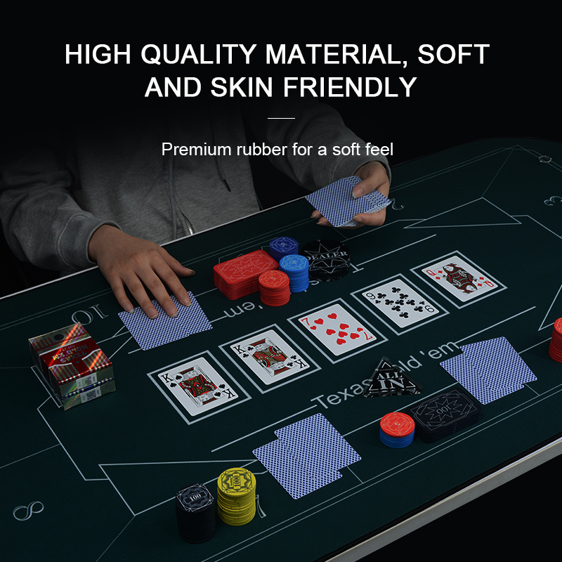 Board Casino Poker Tabletop Rubber Poker Custom Full Color Printing Poker Table Mat Card Mat