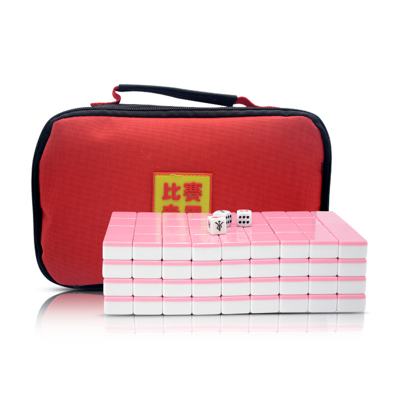 Hot Sale 30mm with Portable Bag Home Poker Funny Game Chinese Family Outdoor Custom Travel Mahjong Set Mini Mahjong Supplier