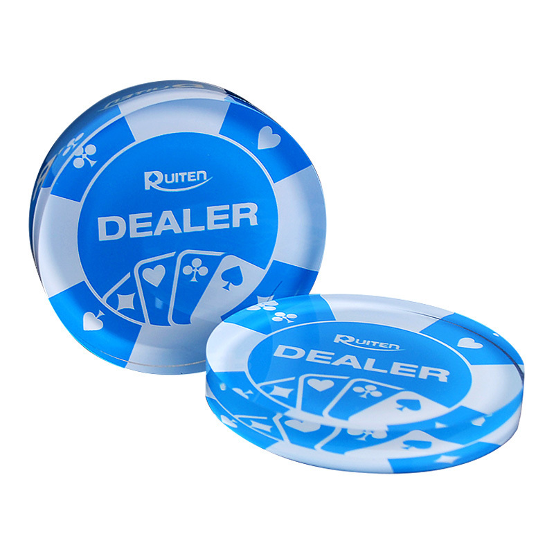 Acrylic Transparent Material Thickened Acrylic Thick Texture Acrylic Poker Dealer Button Transparent