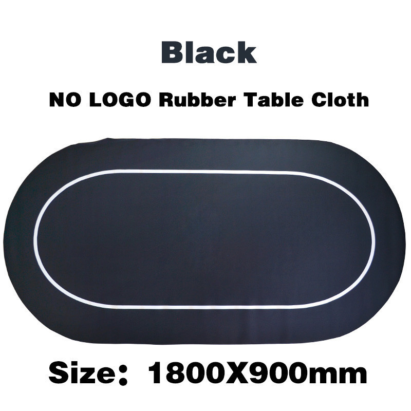 Hot Sale 180*90cm Poker Table Cloth 4 Colors NO LOGO Baccarat Poker Chip Table Cloth Oval Texas Hold'em Rubber Poker Gambing Mat