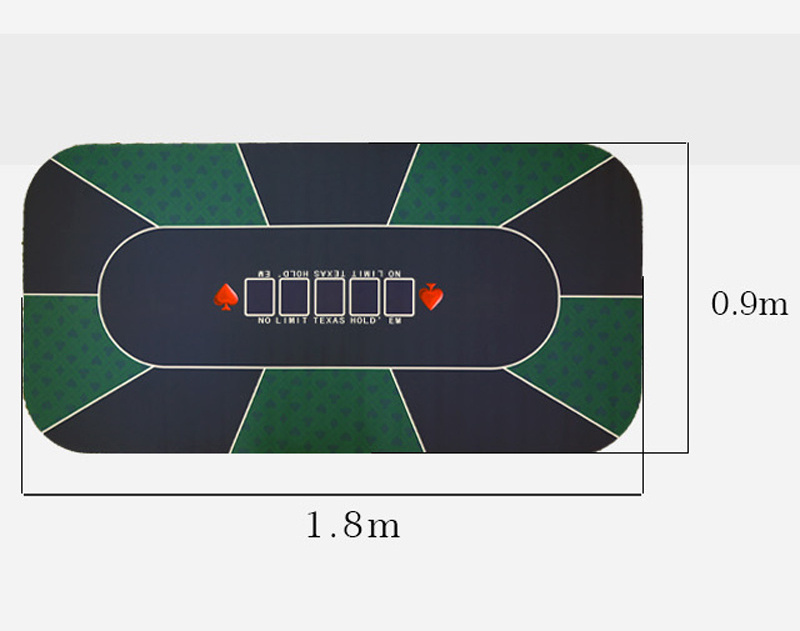 High Quality 180*90cm Suede Rubber Poker Mat Texas Hold'em Casino Poker Table cloth Green Board Game Pad Mat with Flower Pattern