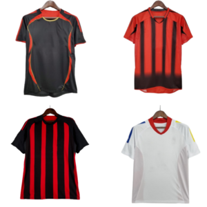 Custom quick dry retro soccer jersey ac milaner home away football classic shirt