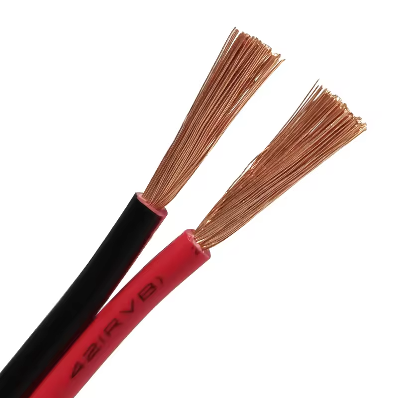 RVB Factory Hot Selling twin Copper Core Speaker Wire 0.5mm 0.75mm 1.5mm Flat electric cable  Twin flat flexible power cable