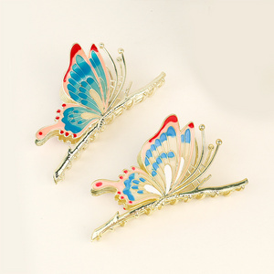 Hot Sale Alloy Jumbo Hair Claw Clip Haarklammer Graceful Colorful Large Hair Catch Metal Butterfly Shark Hair Claw