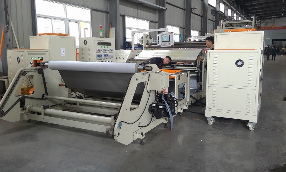 hot melt automobile floor leather with large width adhesive glue coating laminating machine for fabric non-woven with slot die