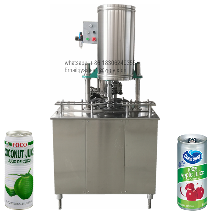 25cl 33cl Automatic Tin Can Filler/ Seamer Machine,  Small Scale Juice Making Machine