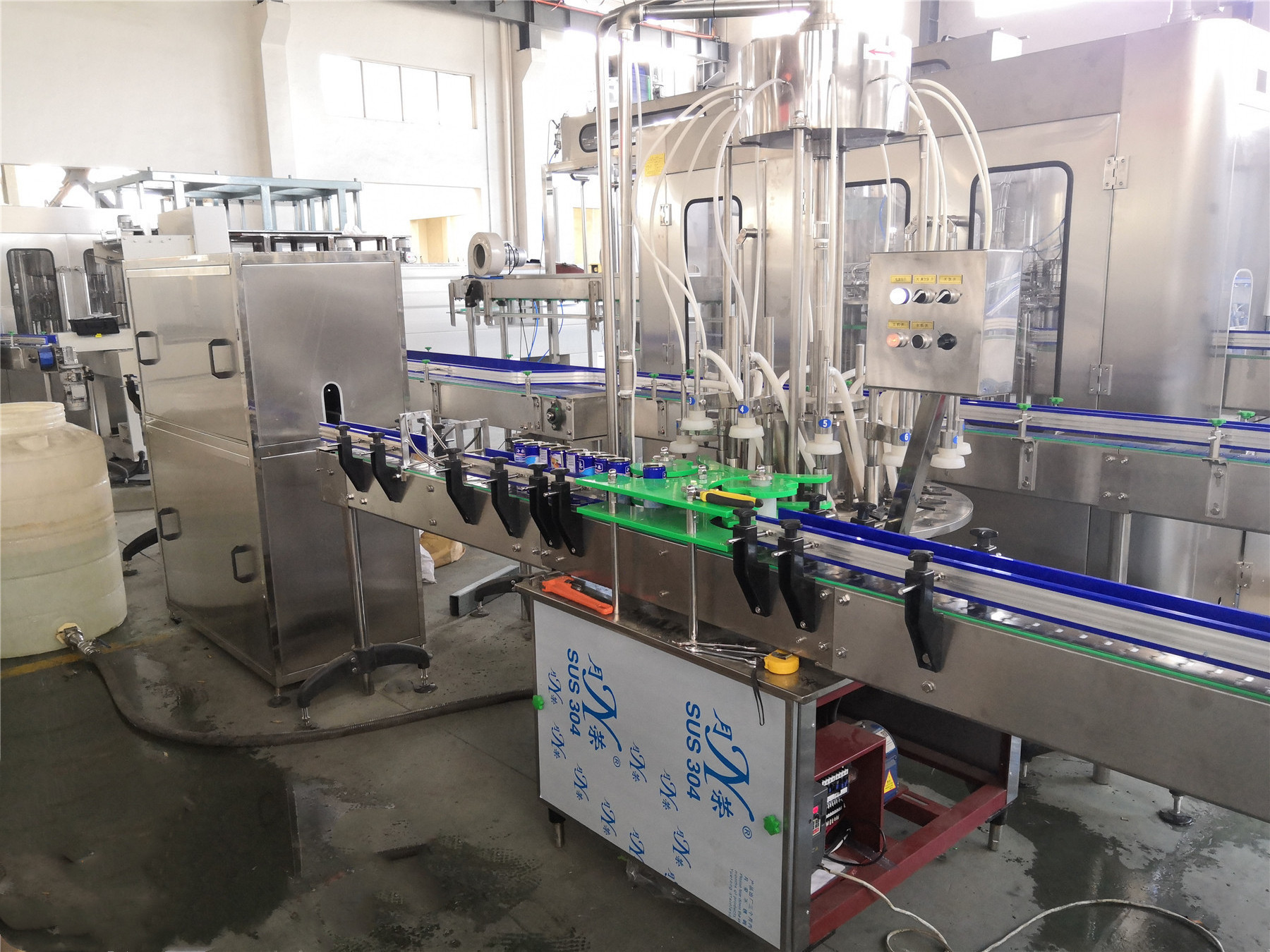 25cl 33cl Automatic Tin Can Filler/ Seamer Machine,  Small Scale Juice Making Machine