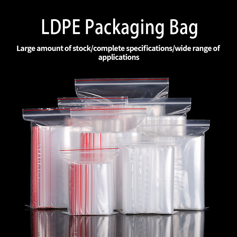 Wholesale Biodegradable plastic zip lock bag Reusable Custom Seal Plastic Packaging Double Zipper Freezer Zip Lock Bag