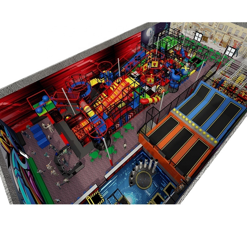 Kids Big Indoor Trampoline Park Adult Playground Equipment For Sale