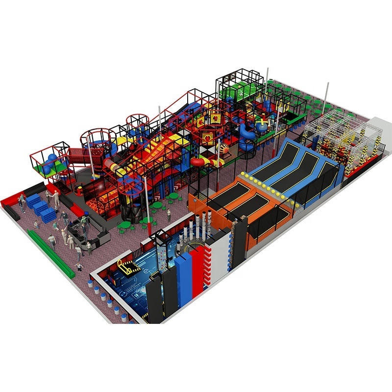 Kids Big Indoor Trampoline Park Adult Playground Equipment For Sale