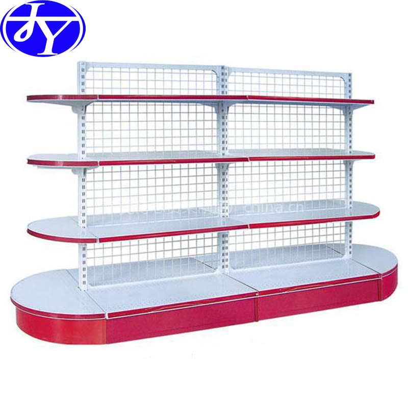 50*100 Grid Convenience Store Wire White Shelving JIAYUAN Supermarket Rack Double-sided Metallic Heavy Duty Wire Mesh Back Panel