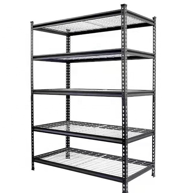 Post Light Duty Muscle Rivet Boltless Shelf Shelving Angle Rack Metal Angle Steel 5 Layers 1000*500*2000 Jiayuan Warehouse Shelf