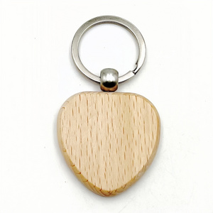 Creative DIY Wooden keychain Hot sell Laser engraving blanks Wholesale Keychain custom