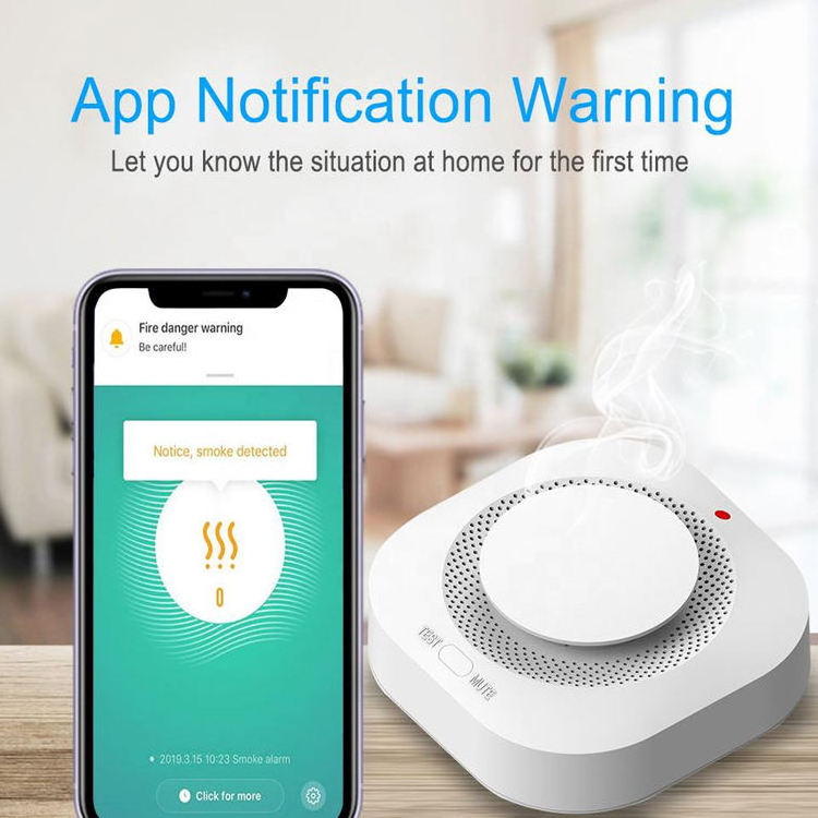 Fire Alarm System Ultra-Thin Cigarette Smoke Alarm With Display Detector For Home