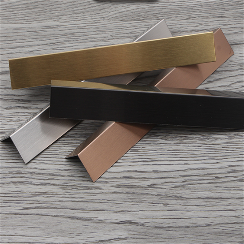 Foshan Factory Metal Corner Tile Trims  Golden Stainless Steel L Shape Trim