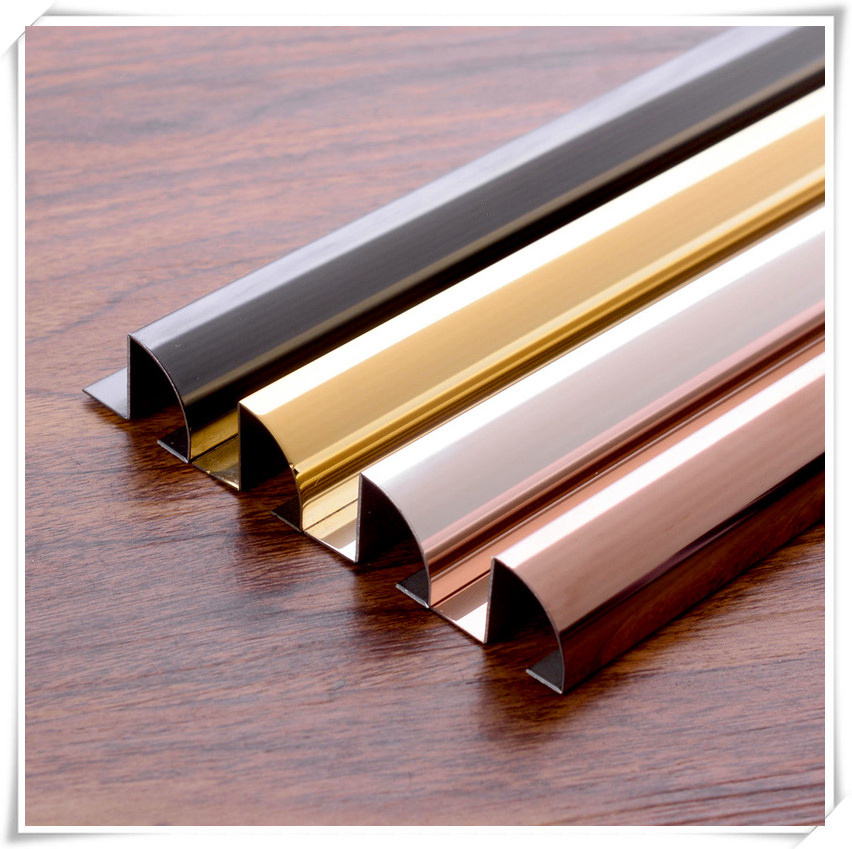 Building Material Metal Stainless Steel Trim Round Ceramic Corners Profiles For Outside Corner Tile Edge