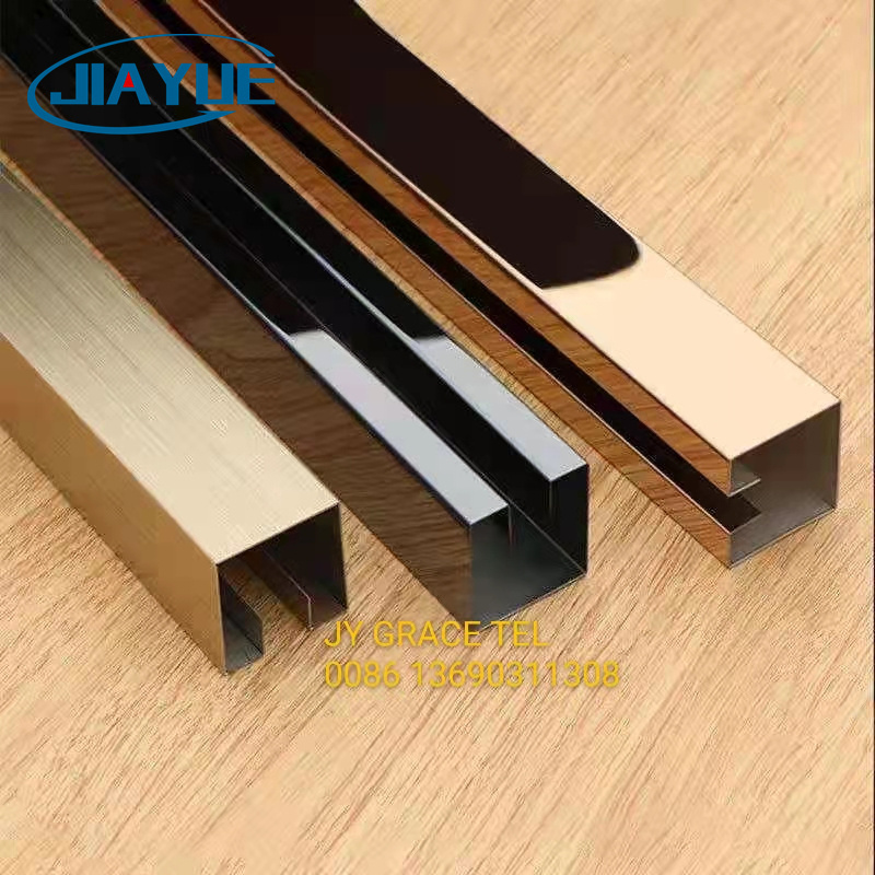 Customized Special shape edge protection metal corner strip stainless steel fluted panel