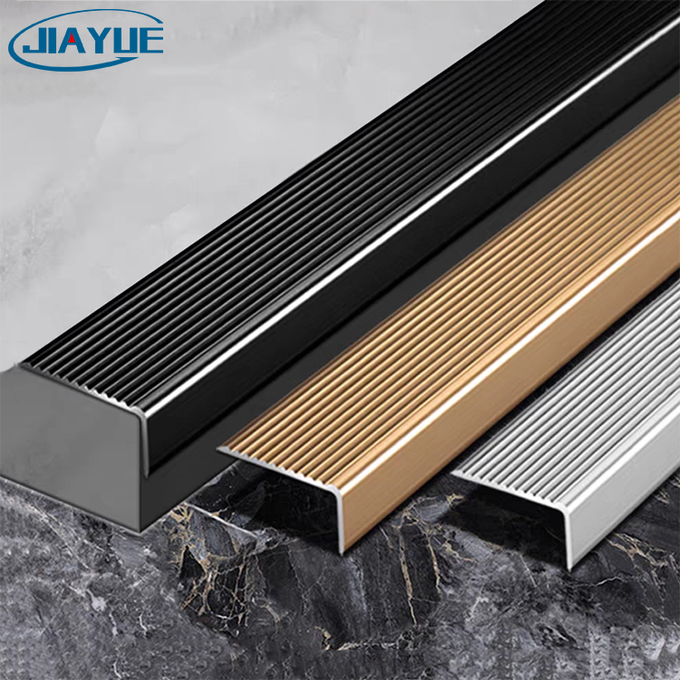 Anti slip L Shape Stairs Nosing Aluminum Profile Tile Trim Stair nose decoration