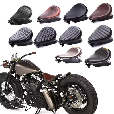 Hot Sale Motorcycle Moto Bobber Chopper Saddle Vintage Cushion Parts Solo Seat For Harley Davidson Iron 883 Sportster Softail